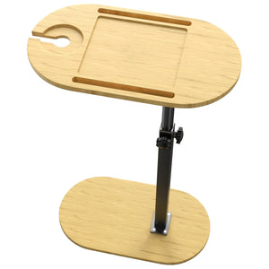 Bath Tub Tray Table, Liftable Freestanding Bamboo Bath Tray Caddy For Tub Against Wall, Bath Table Tray Tub Shelf Bathroom Organizer Shelf For Luxury Spa, Bath Home Spa Bathtub Accessories