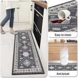 Boho Kitchen Rugs Sets 4 Piece With Runner Floral Kitchen Floor Mat Carpet Farmhouse Kitchen Rugs And Mats Non Skid Washable Runner Rug For Kitchen Floor Sink