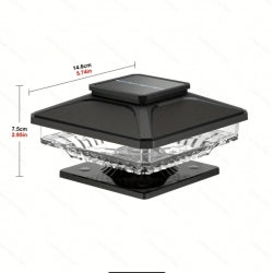 6 Pack Outdoor Solar Poat Cap Lights Cold White  IP65 Waterproof For 4x4 5x5 6x6 Wood Posts In Garden Decor  White