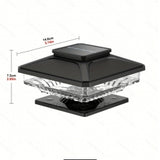 6 Pack Outdoor Solar Poat Cap Lights Cold White  IP65 Waterproof For 4x4 5x5 6x6 Wood Posts In Garden Decor  White