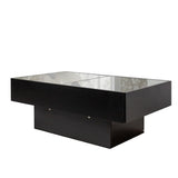 Coffee Table With Sliding Tabletop, Center Table With Hidden Storage Compartment, Extendable Table For Living Room