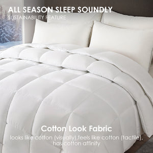 White Oversized Checkered Quilted Plump Duvet Luxury Hotel-grade Comfort For Bedrooms And