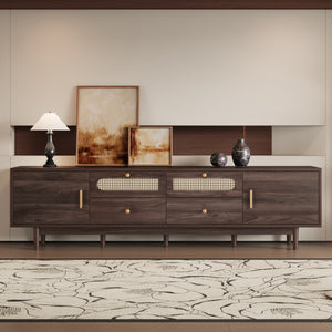 76 TV Stand With Drawers For Living Room Bedroom, Modern Chic Entertainment Center For TVs Up To 85 Inches, Entertainment Center With Storage